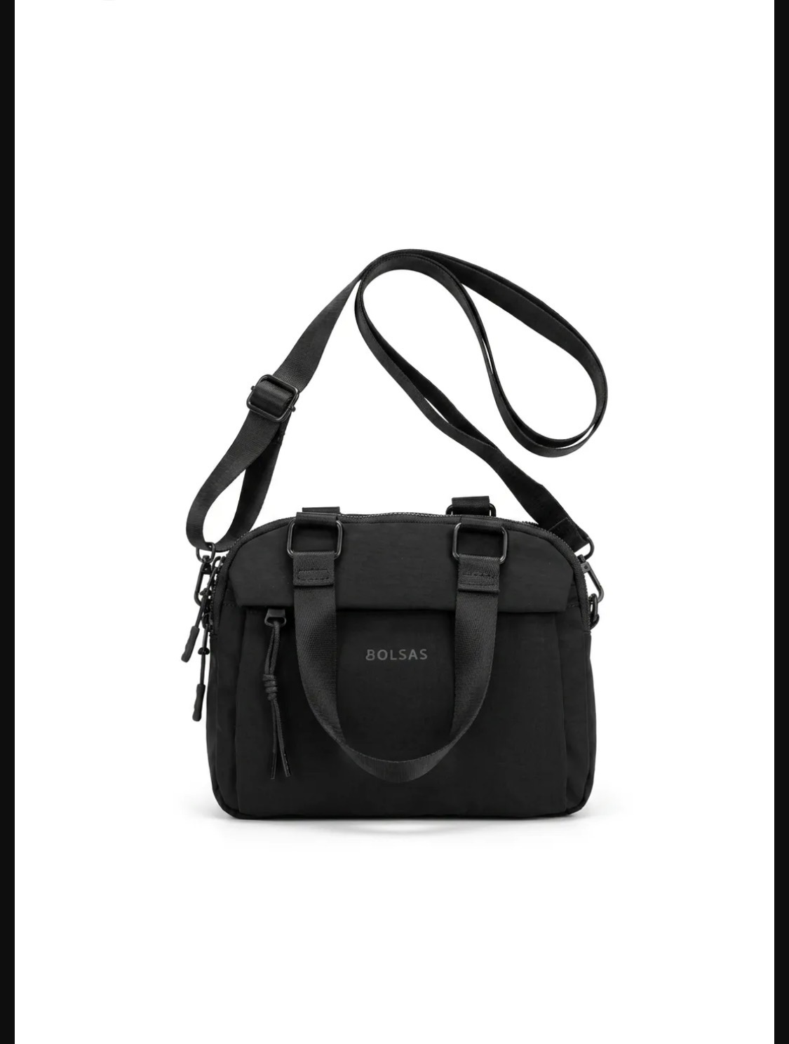 Bolsas Siyah Su İtici Kumaş Kadın Çantası