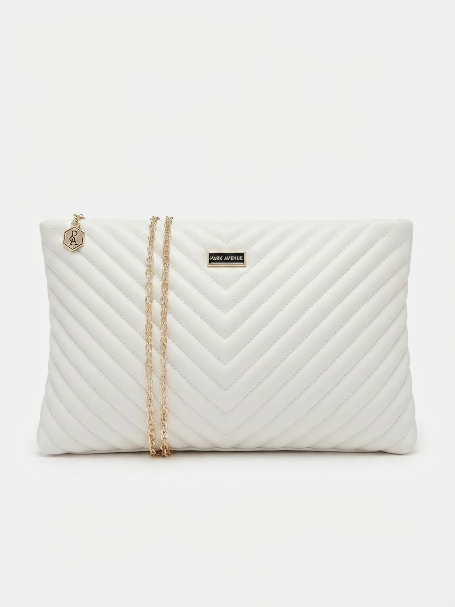 Silver Polo Beyaz Clutch Kadın Portföy