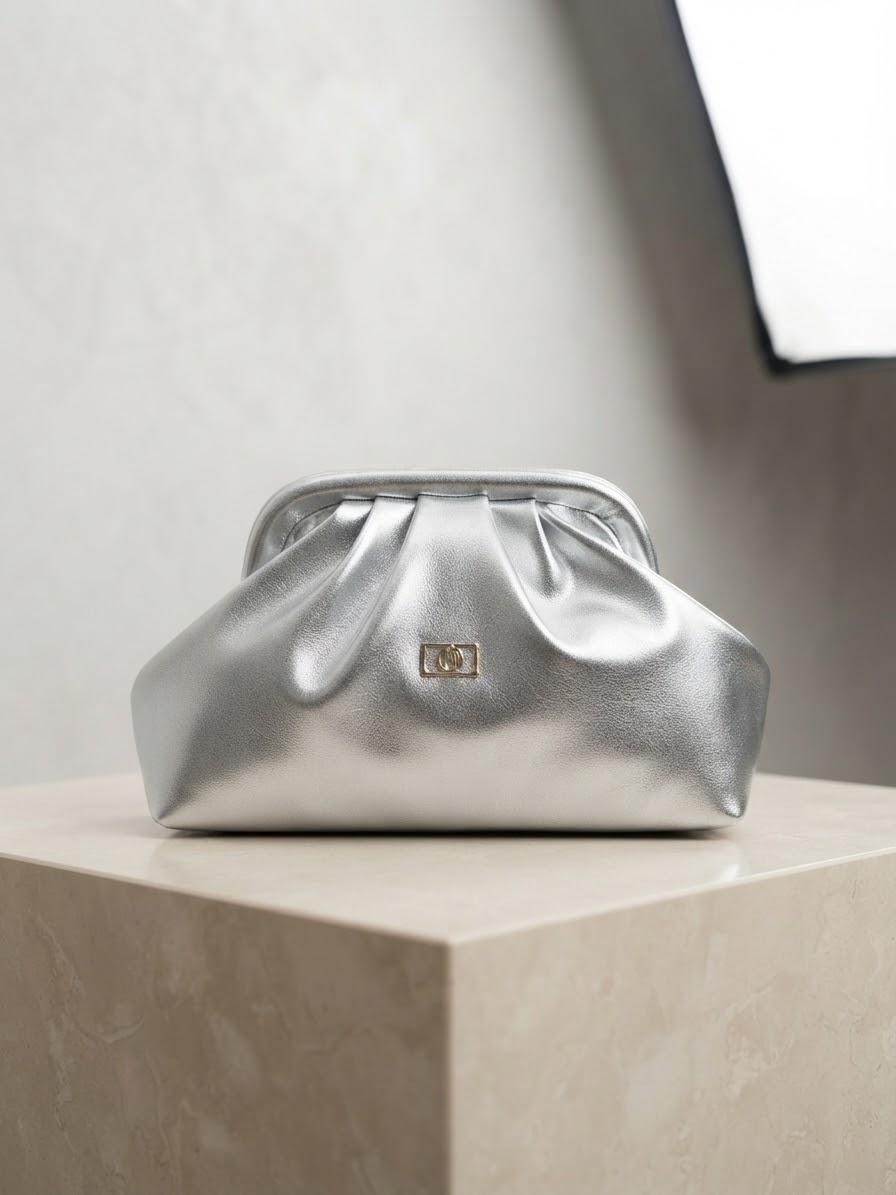 Gümüş Clutch Çanta